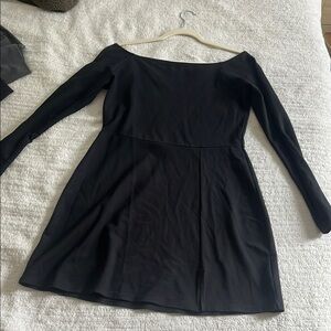 AE scoop neck black cotton dress